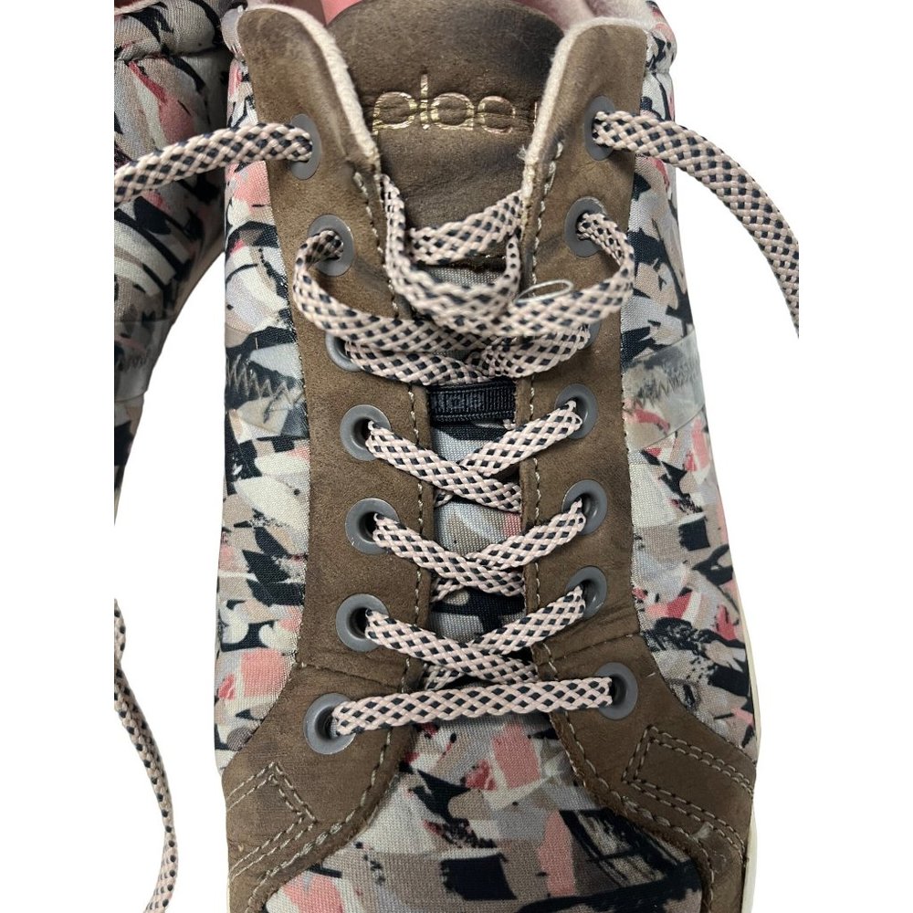 Plae SIZE 8.5 WOMENS Prospect Rose Granite Tie Sneakers Pink Grey Taupe Beige - Picture 7 of 12